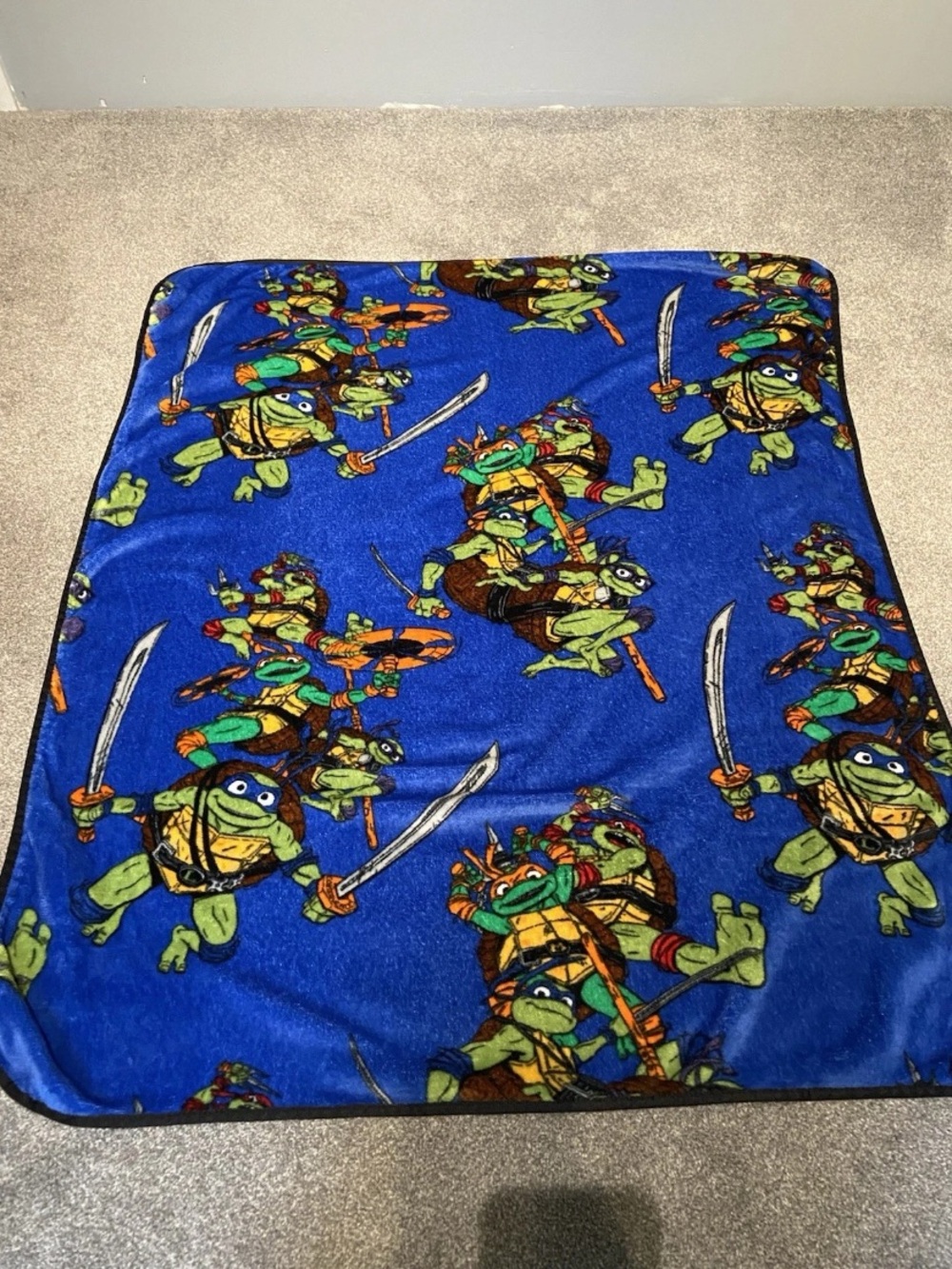 Nickelodeon Teenage Mutant Ninja Turtles Blue Plush Throw Blanket
